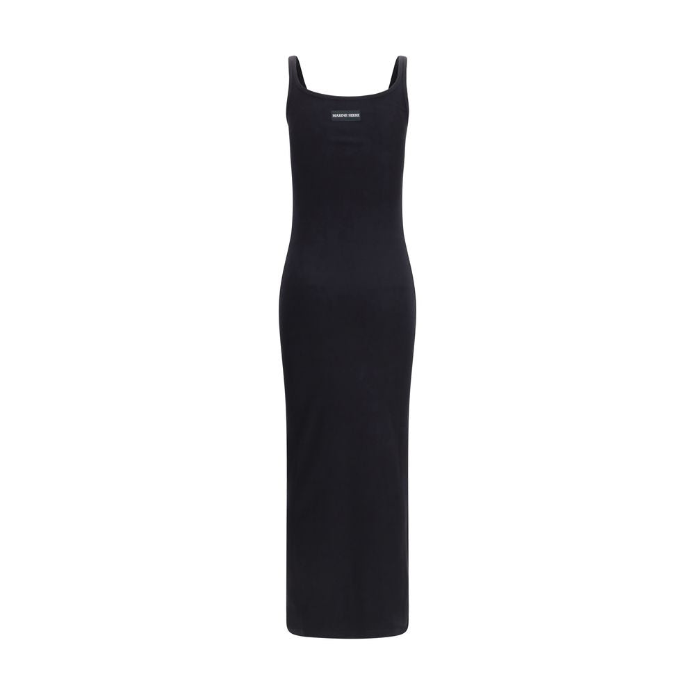 Marine Serre Black Cotton Casual Dress