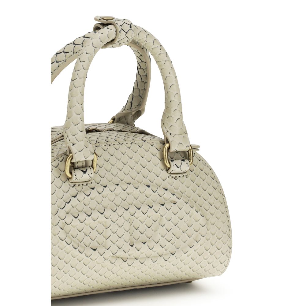 Elevate your style with the Diesel Beige Calf Leather Bos Taurus Handbag, a masterpiece of haute couture crafted from luxurious calf leather, embodying sophistication and elegance.