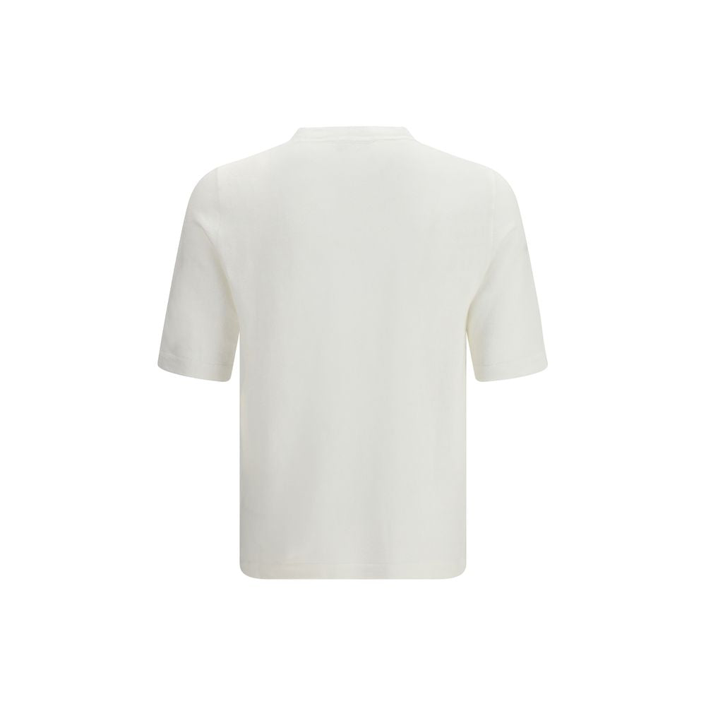 Lardini White Linen T-Shirt - Artisanal Luxury Essential