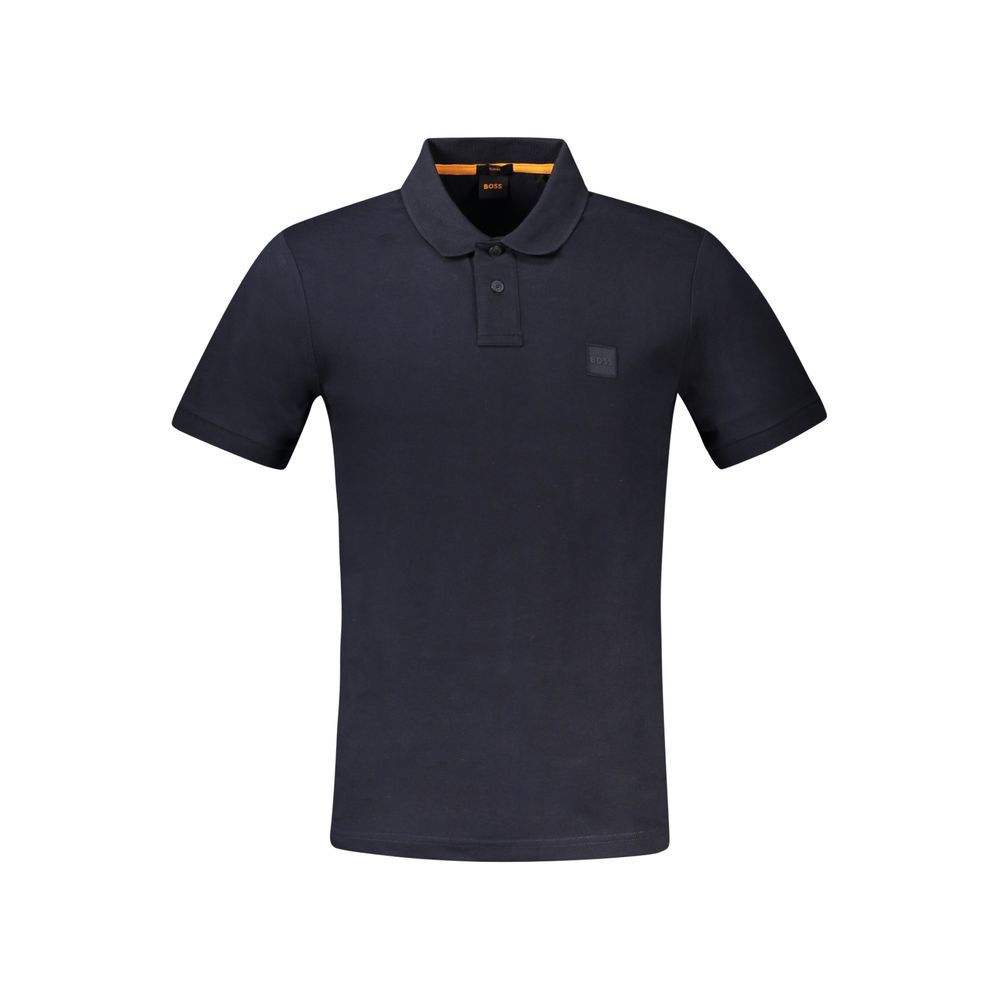 Hugo Boss Blue Cotton Polo Shirt - Timeless Luxury Elegance