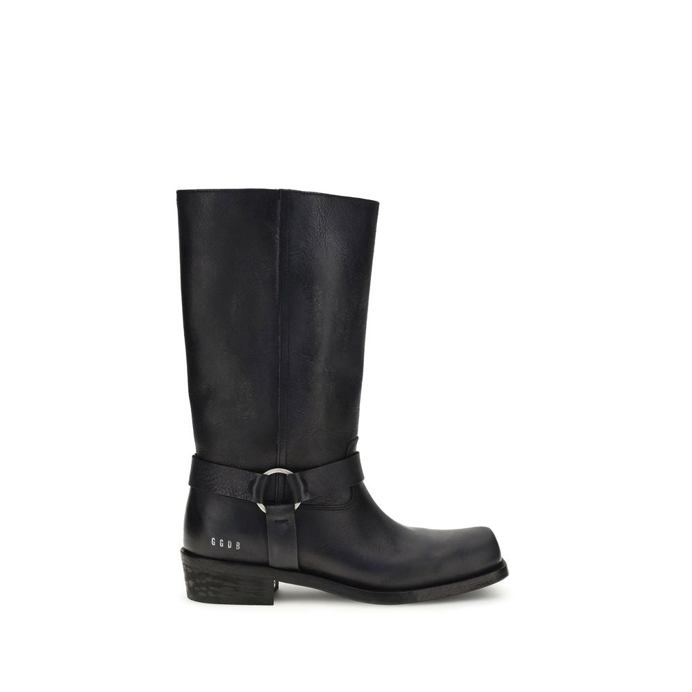 Golden Goose Black Calf Leather Ankle Boots - Artisanal Luxury
