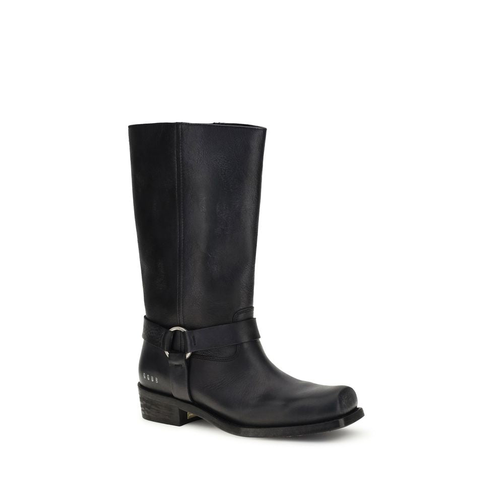 Golden Goose Black Calf Leather Ankle Boots - Luxury Couture