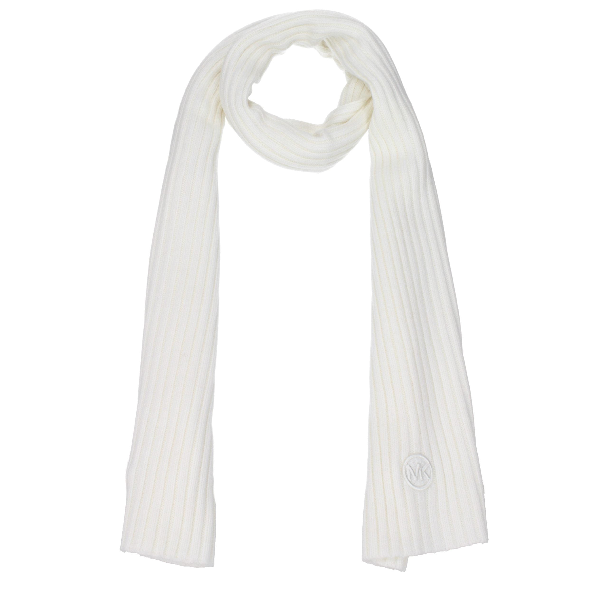 Elevate your style with the Michael Kors White Polyester Scarf, a luxurious accessory that embodies sophistication and timeless elegance for every occasion.