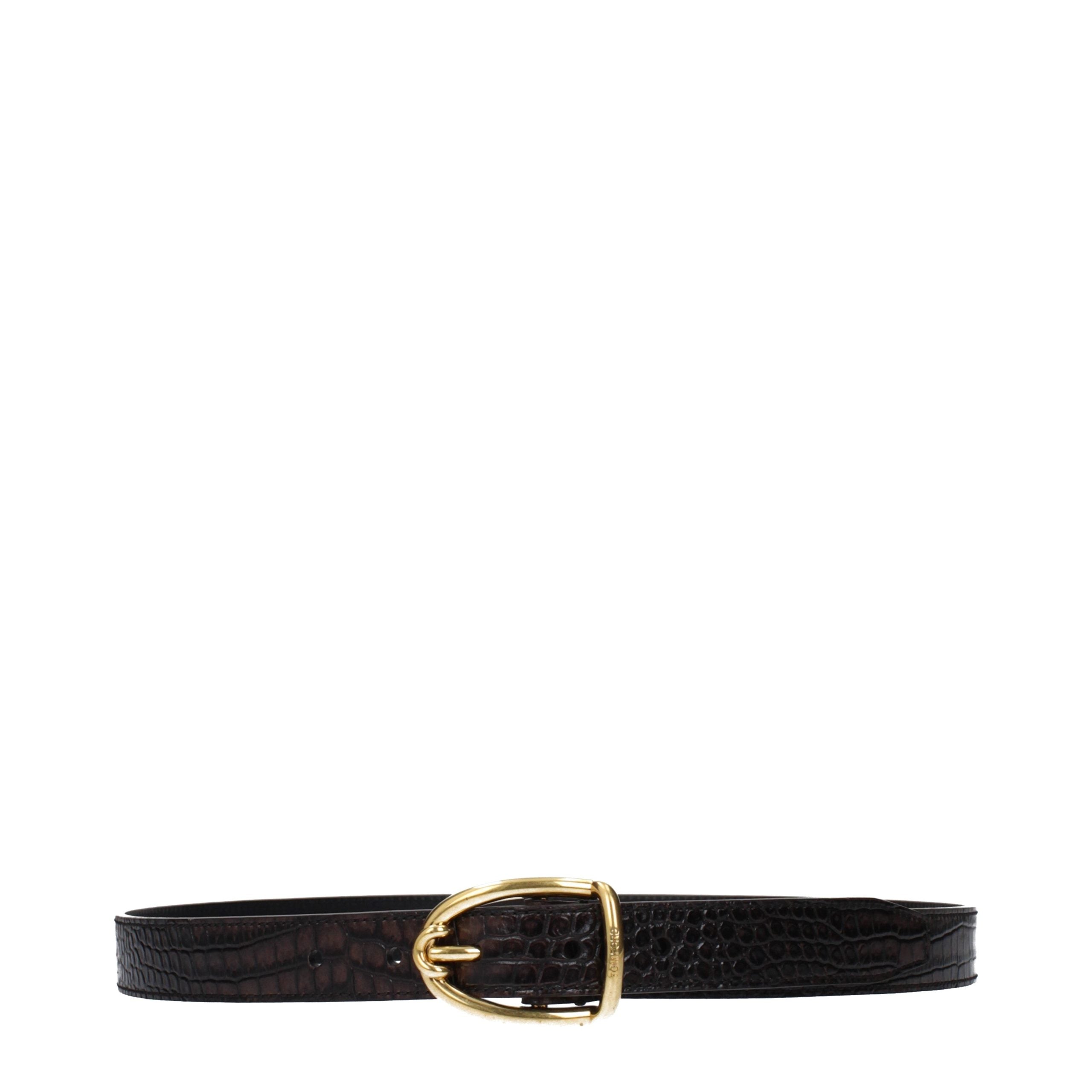 Tom Ford Brown Leather Regular Belt – Artisanal Luxury Accessory