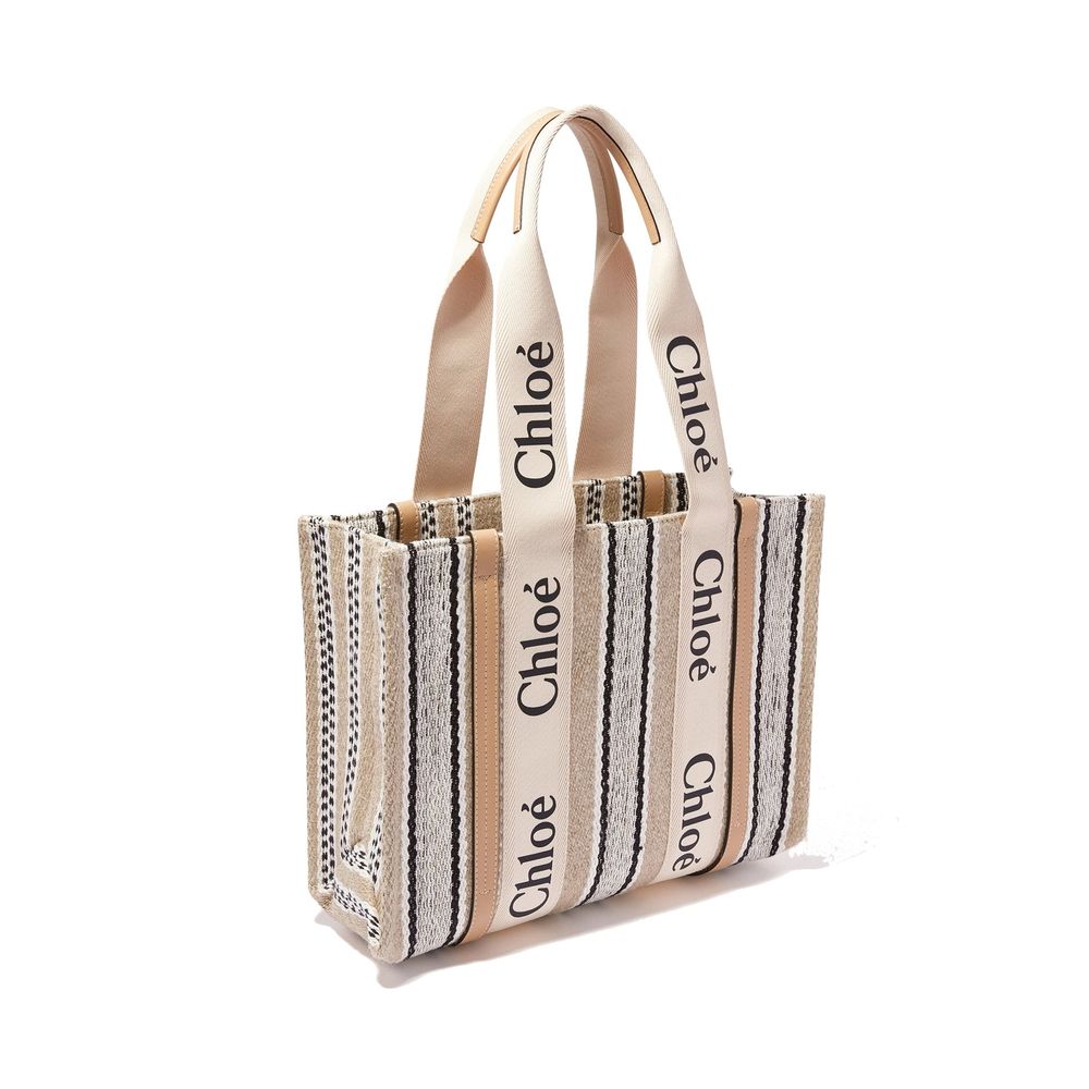 Chloé Beige Linen Tote Bag - Artisanally Crafted Luxury