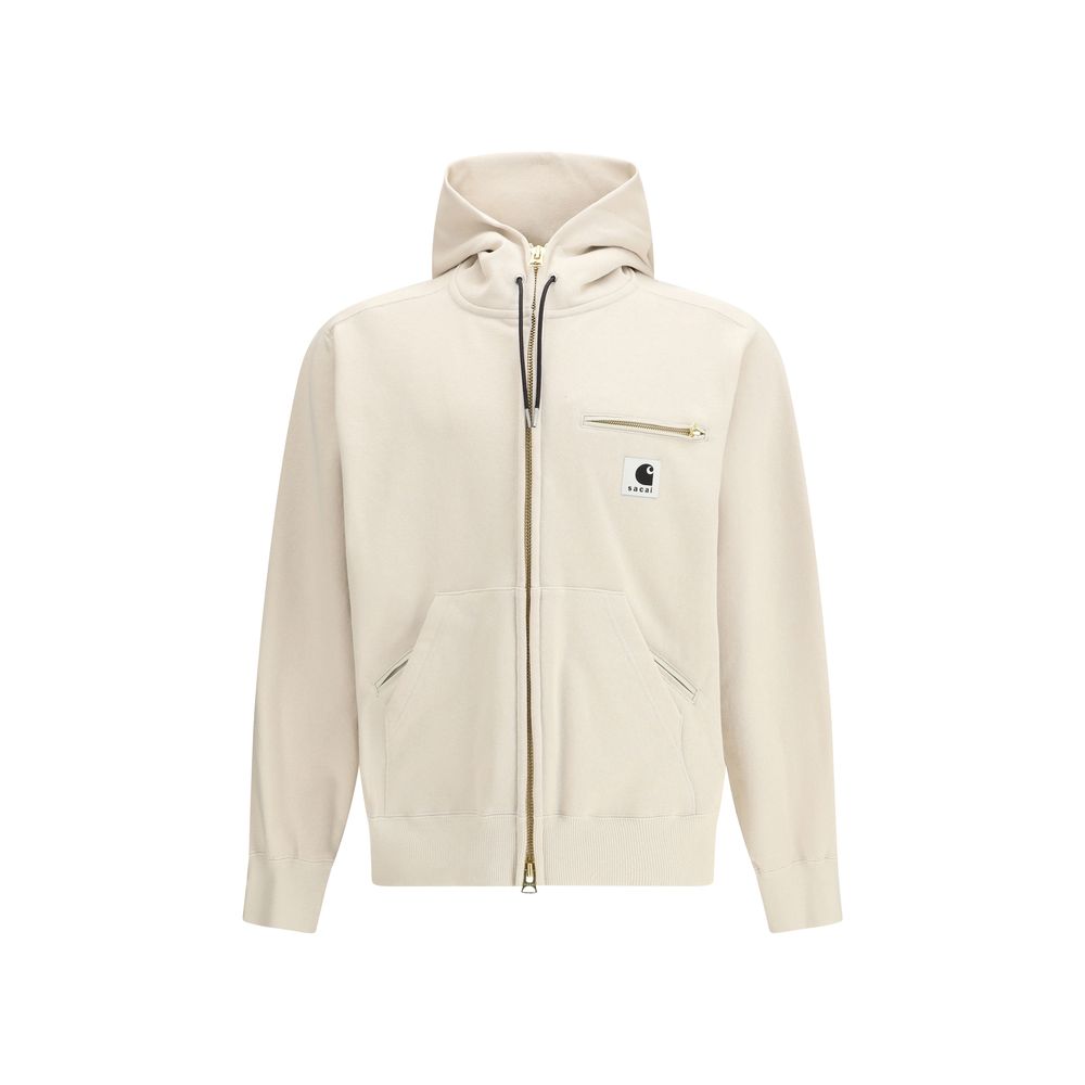 Sacai Beige Cotton Sweatshirt - Elevate Your Luxurious Wardrobe