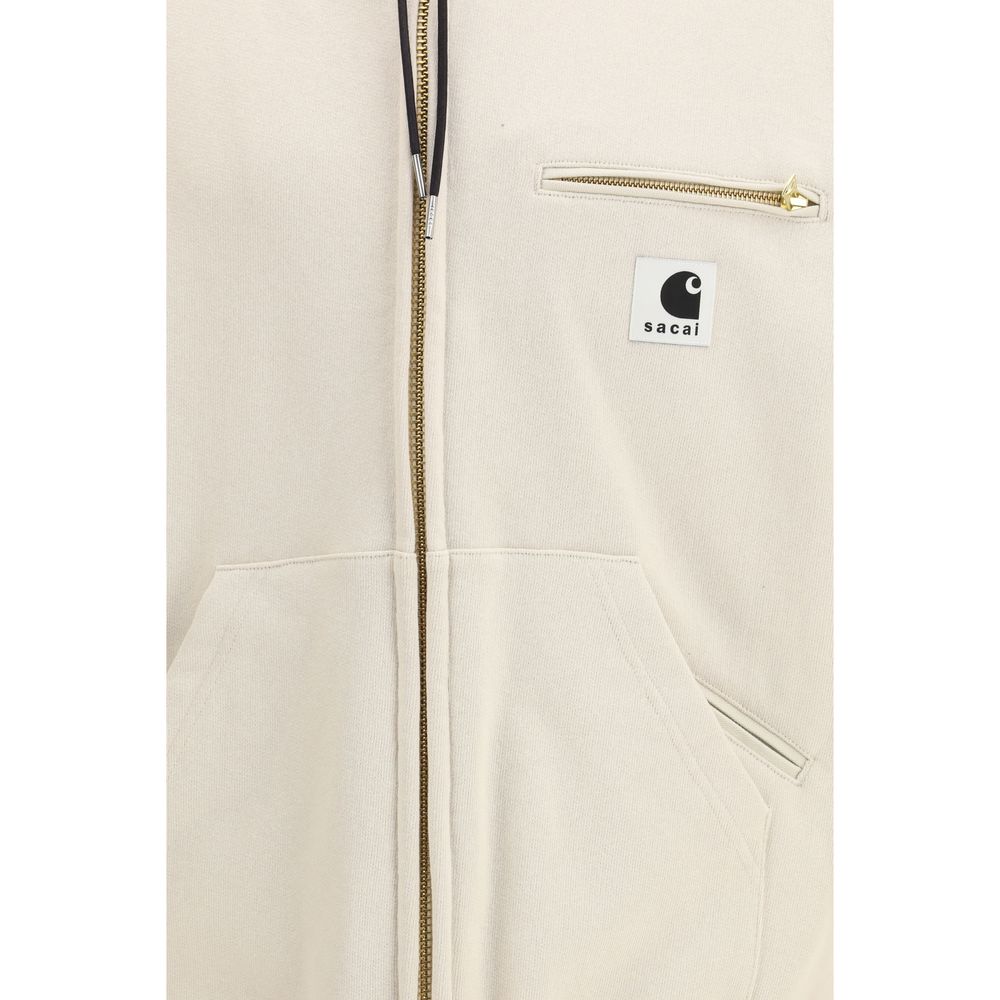 Sacai Beige Cotton Sweatshirt - Elevate Your Luxurious Wardrobe