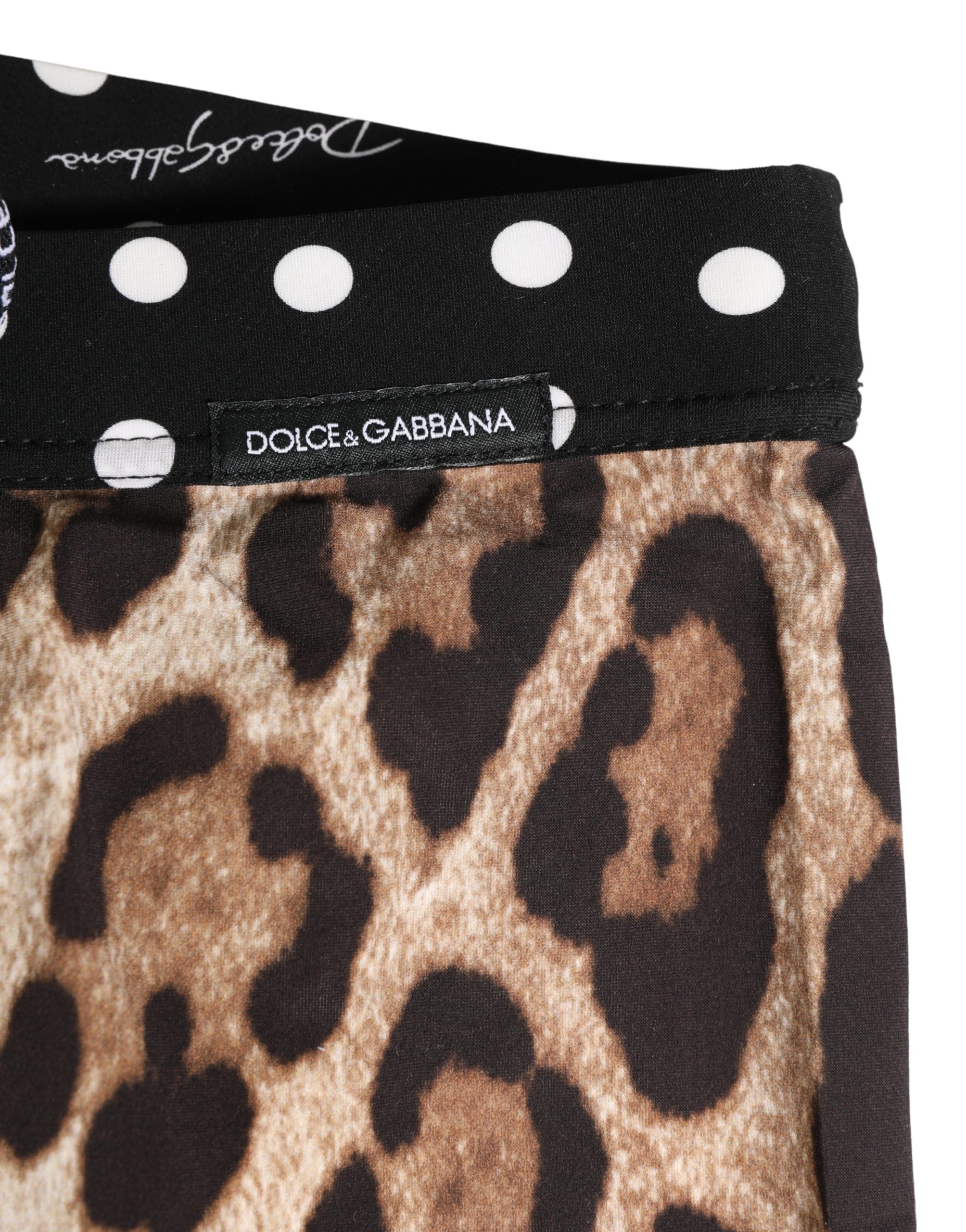 Indulge in the exquisite Dolce & Gabbana Multicolor Patterned Cycling Bike Shorts, crafted from a luxurious blend of nylon and elastane, embodying bold Italian craftsmanship for the discerning individual.