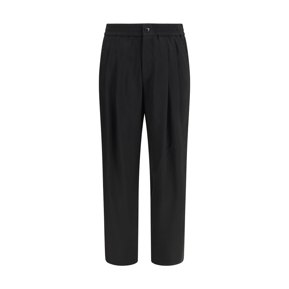 Giorgio Armani Black Viscose Casual Pants - Luxury Redefined