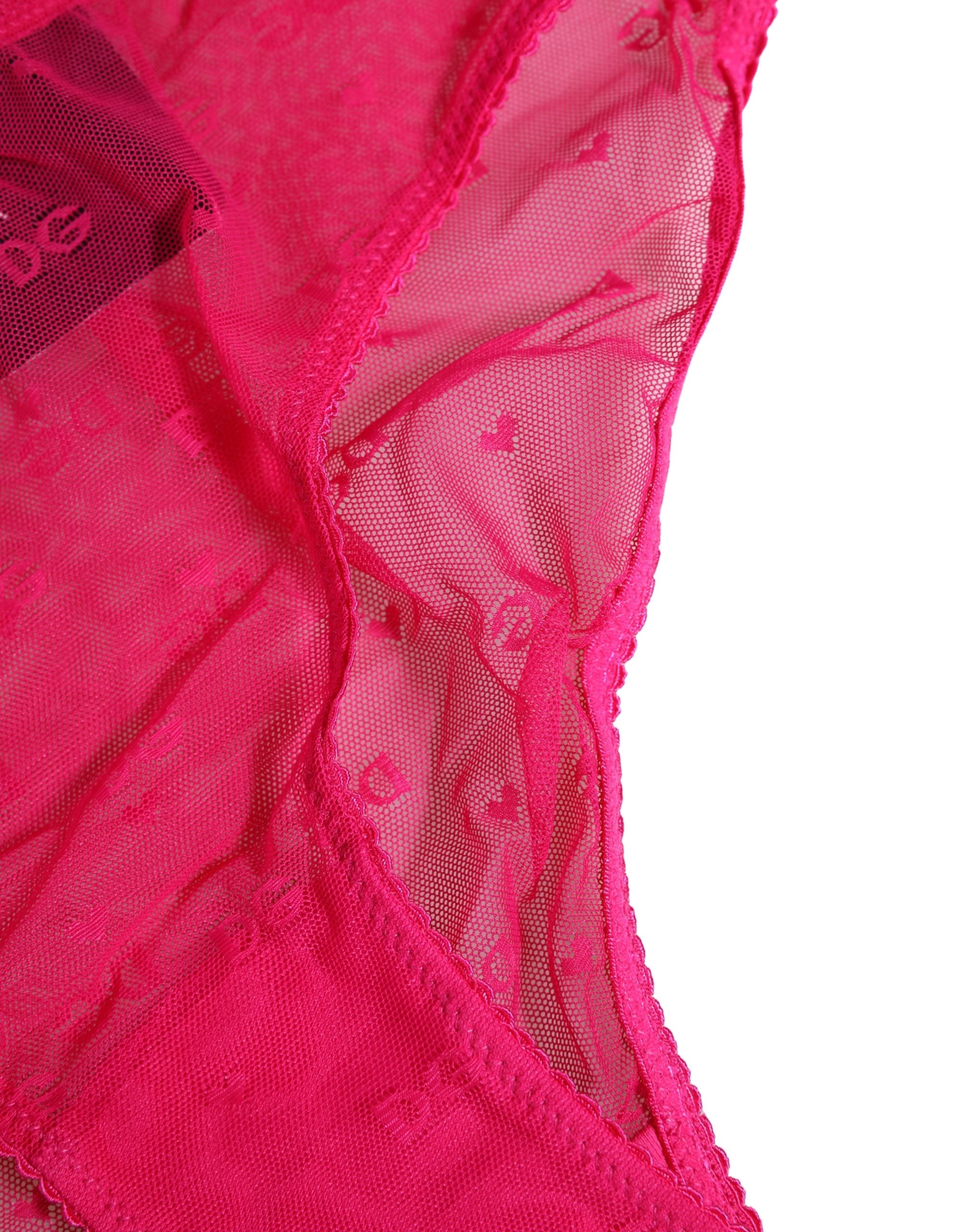 Dolce & Gabbana Pink Lace Cheekini Lingerie Panty Brief Underwear