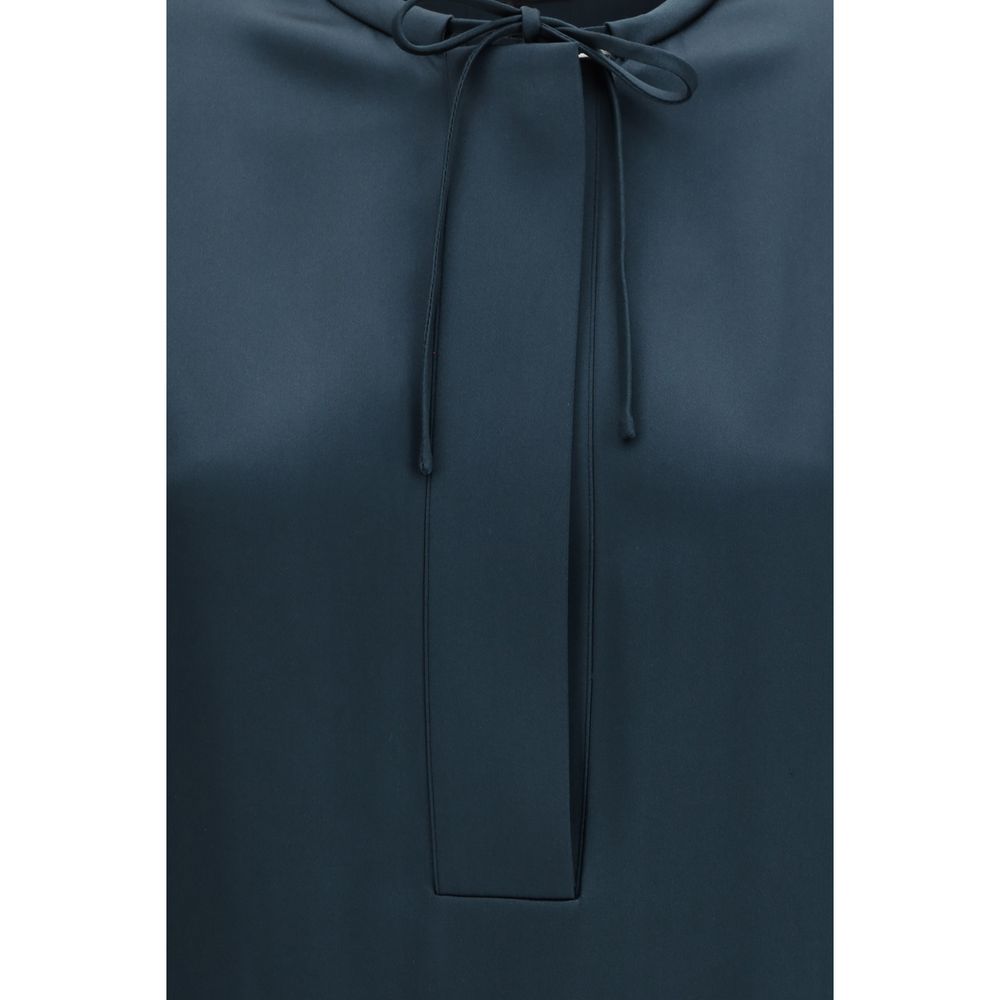 Giorgio Armani Blue Silk Blouse