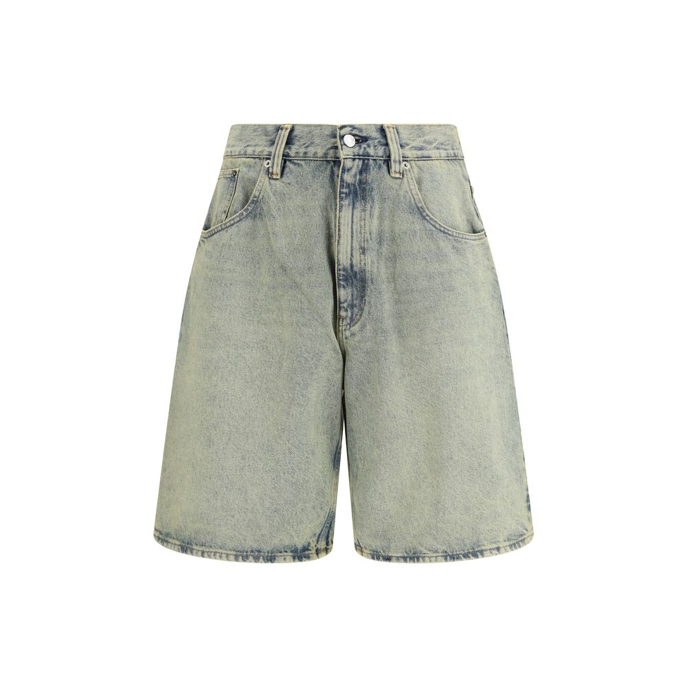 Sunflower Blue Cotton Bermuda Shorts - Effortless Luxe Style