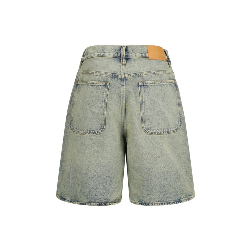 Sunflower Blue Cotton Bermuda Shorts - Effortless Luxe Style