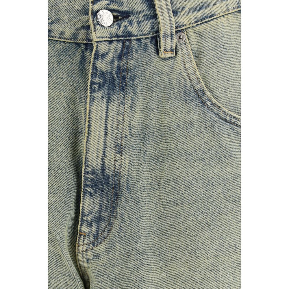 Sunflower Blue Cotton Bermuda Shorts - Effortless Luxe Style