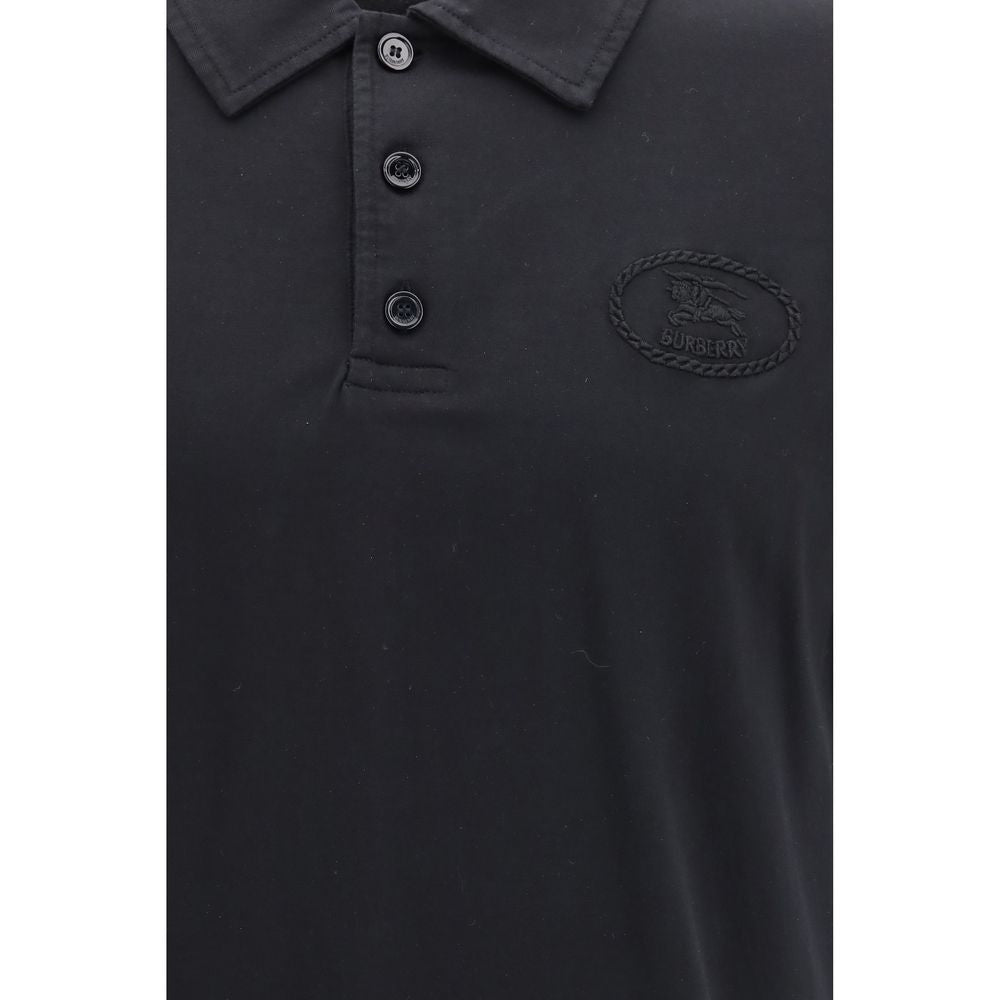 Burberry Blue Cotton Polo Shirt - Designer Luxury Couture
