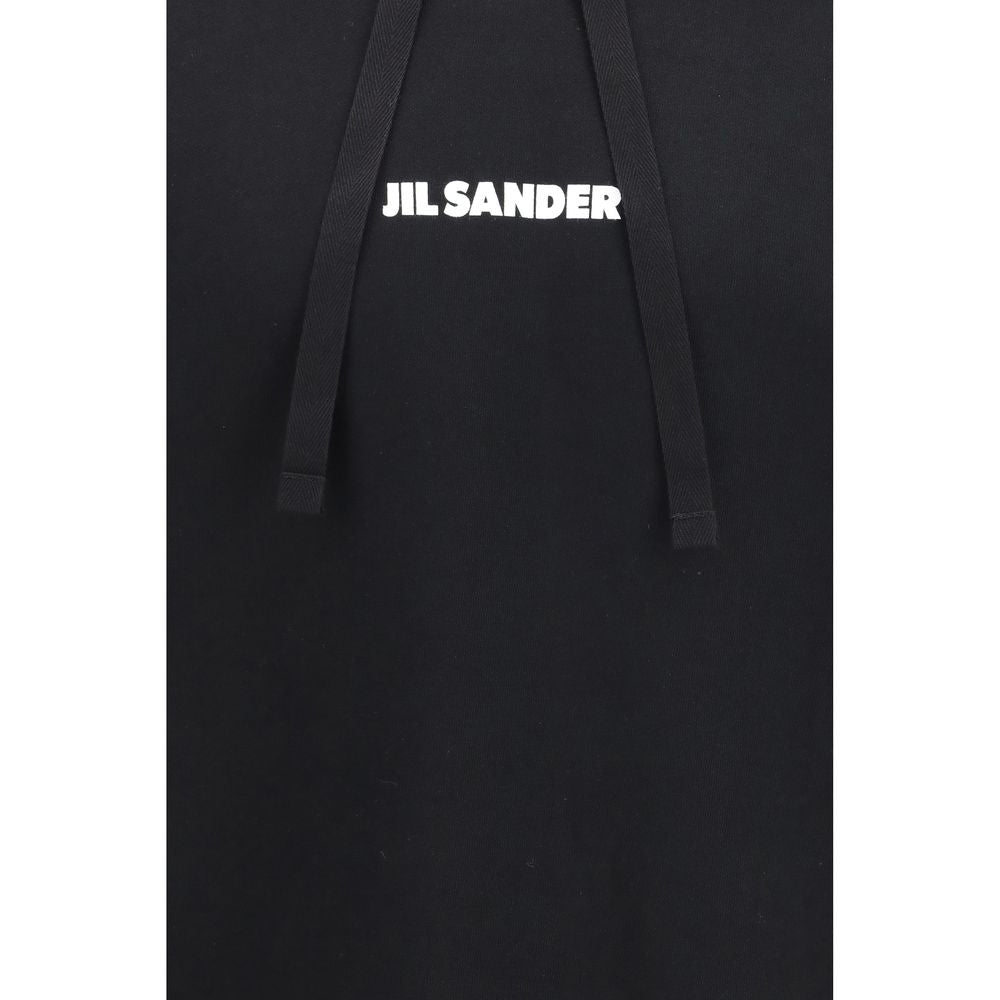 Elevate your wardrobe with the Jil Sander Black Cotton Sweatshirt, a masterpiece of minimalist design crafted from luxurious 100% cotton for unparalleled comfort and style.