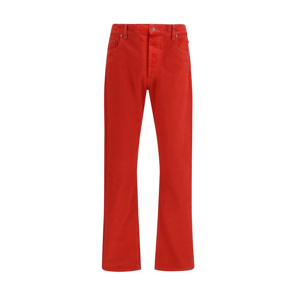 Versace Multicolor Cotton Straight-Leg Jeans - Timeless Luxury