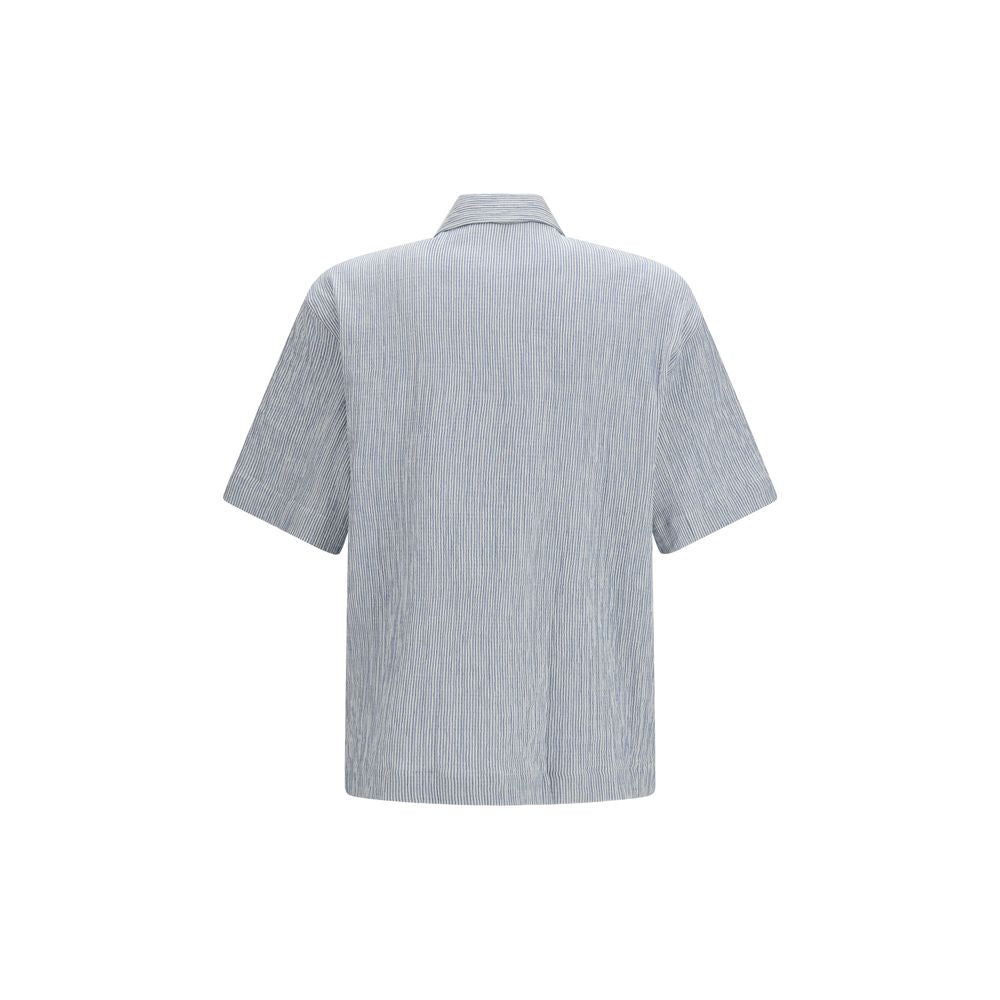 Sunflower Blue Cotton Shortsleeve Shirt - Timeless Elegance