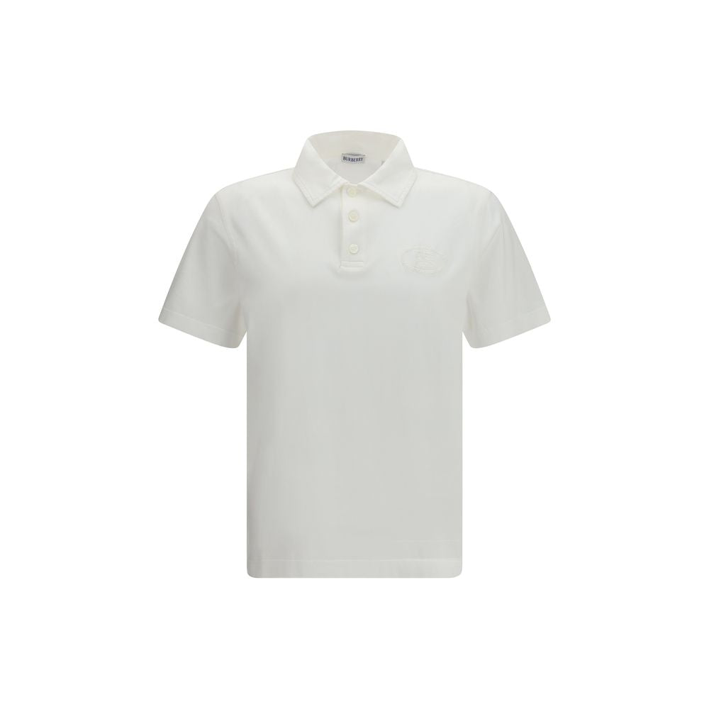 Burberry White Cotton Polo Shirt – Artisanal Luxury Elegance