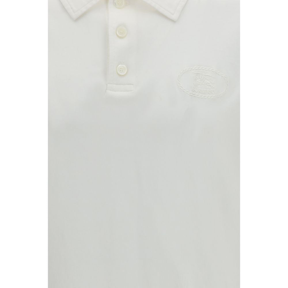 Burberry White Cotton Polo Shirt – Artisanal Luxury Elegance