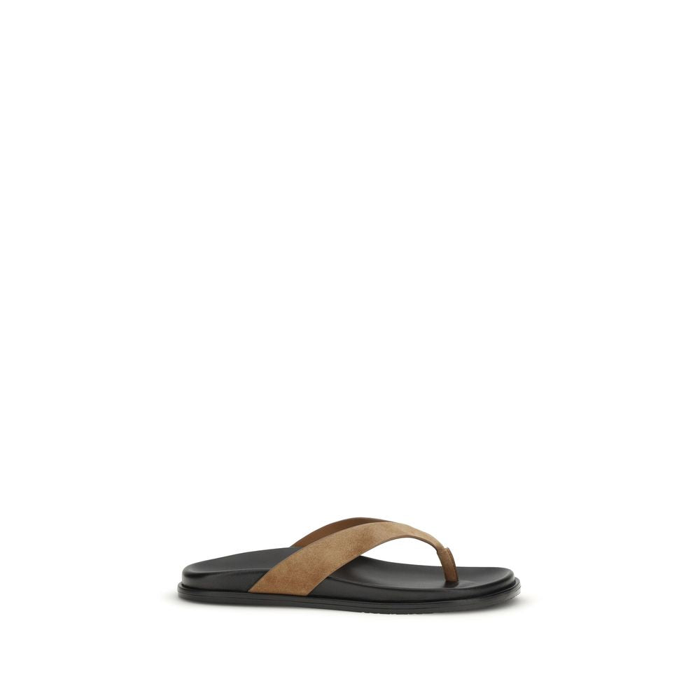 Elevate your summer wardrobe with the Stuart Weitzman Multicolor Calf Leather Bos Taurus Flip-Flop Sandals, where exquisite craftsmanship meets timeless elegance for effortless sophistication.