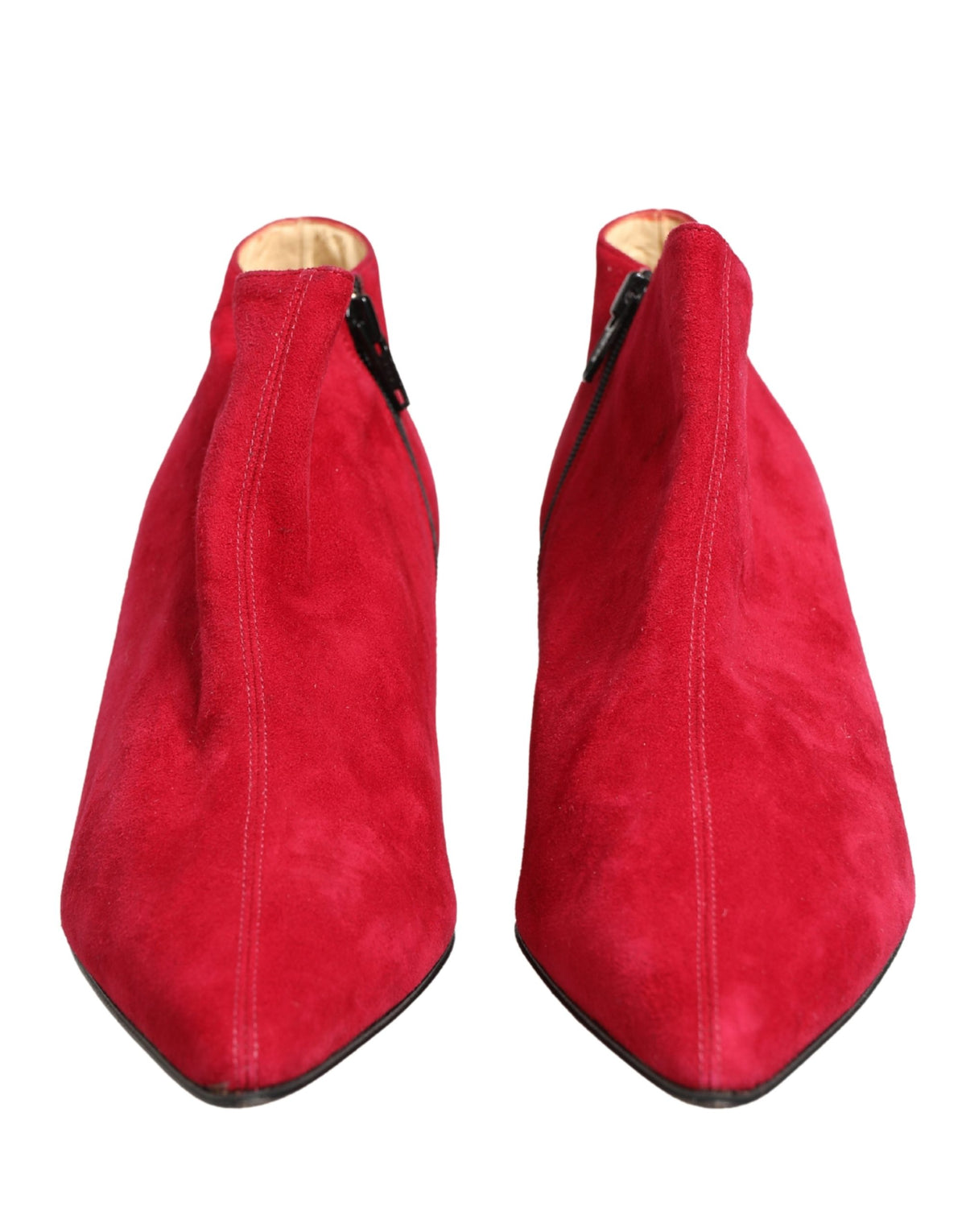 Elevate your style with Dolce & Gabbana's Red Suede Ankle Boots, a masterpiece of Italian craftsmanship that embodies luxury and sophistication for the discerning connoisseur.