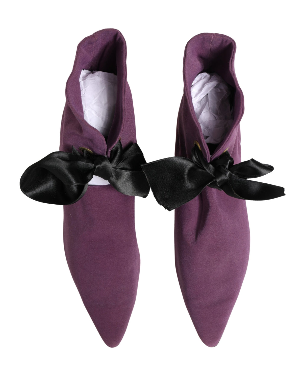 Indulge in the exquisite allure of Dolce & Gabbana's Purple Mid Calf Boots, crafted from sumptuous suede, embodying timeless Italian luxury and unparalleled sophistication.