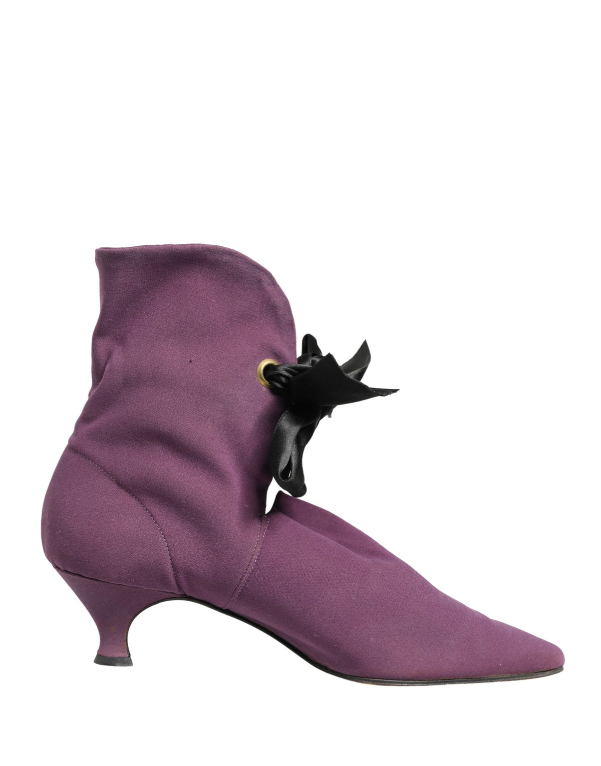 Indulge in the exquisite Dolce & Gabbana Purple Mid Calf Boots, crafted from sumptuous suede, embodying Italian luxury and timeless elegance for the discerning individual.