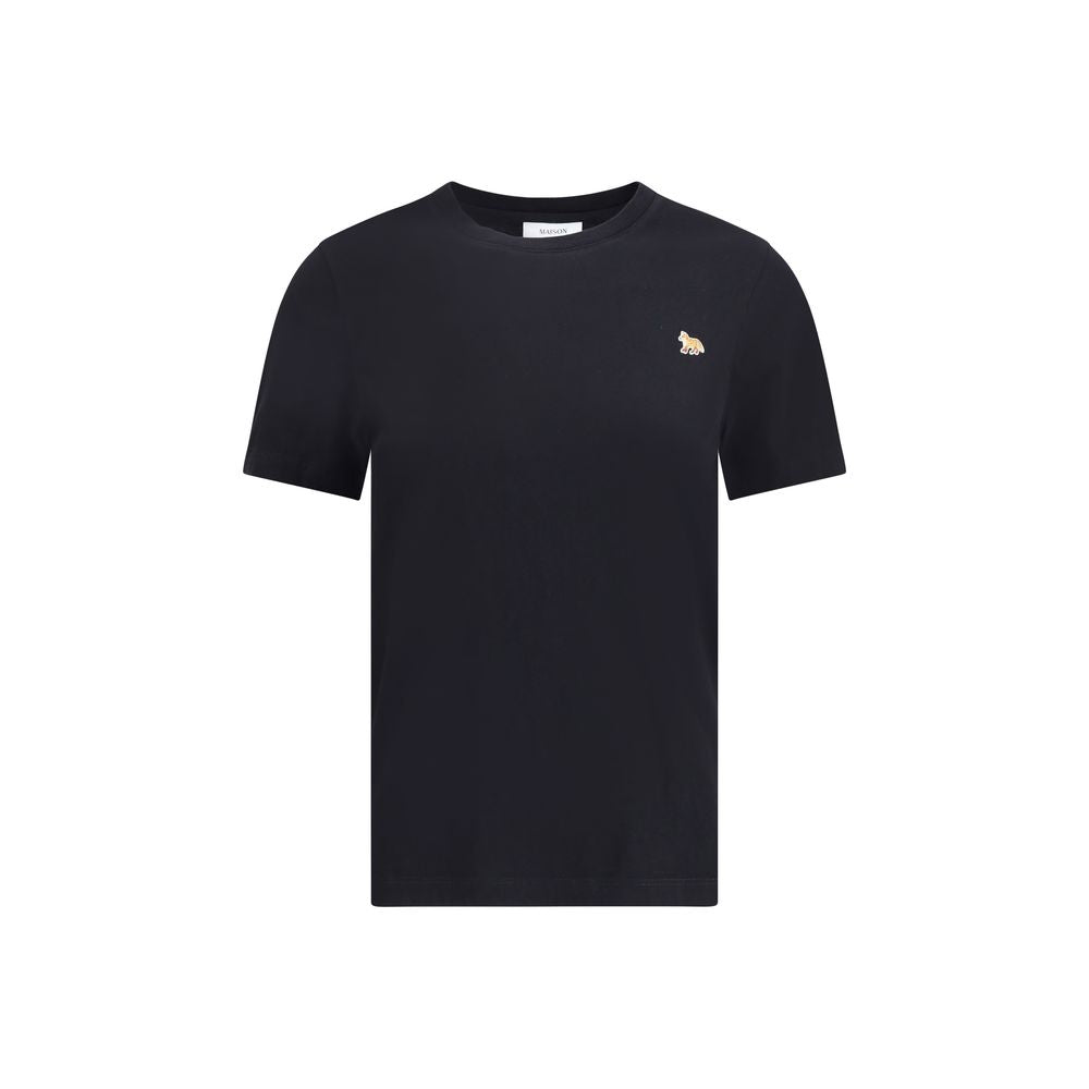 Elevate your wardrobe with the Maison Kitsuné Black Cotton T-Shirt, crafted from organic cotton for effortless elegance and timeless sophistication.
