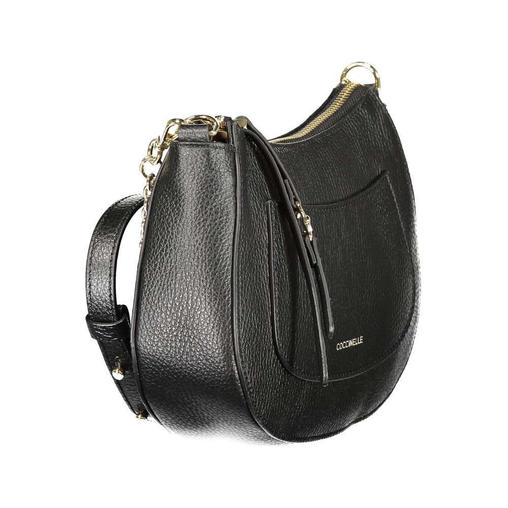 Discover the Coccinelle Black Leather Handbag, a masterpiece of craftsmanship and elegance, designed to elevate your style with timeless luxury and sophistication.