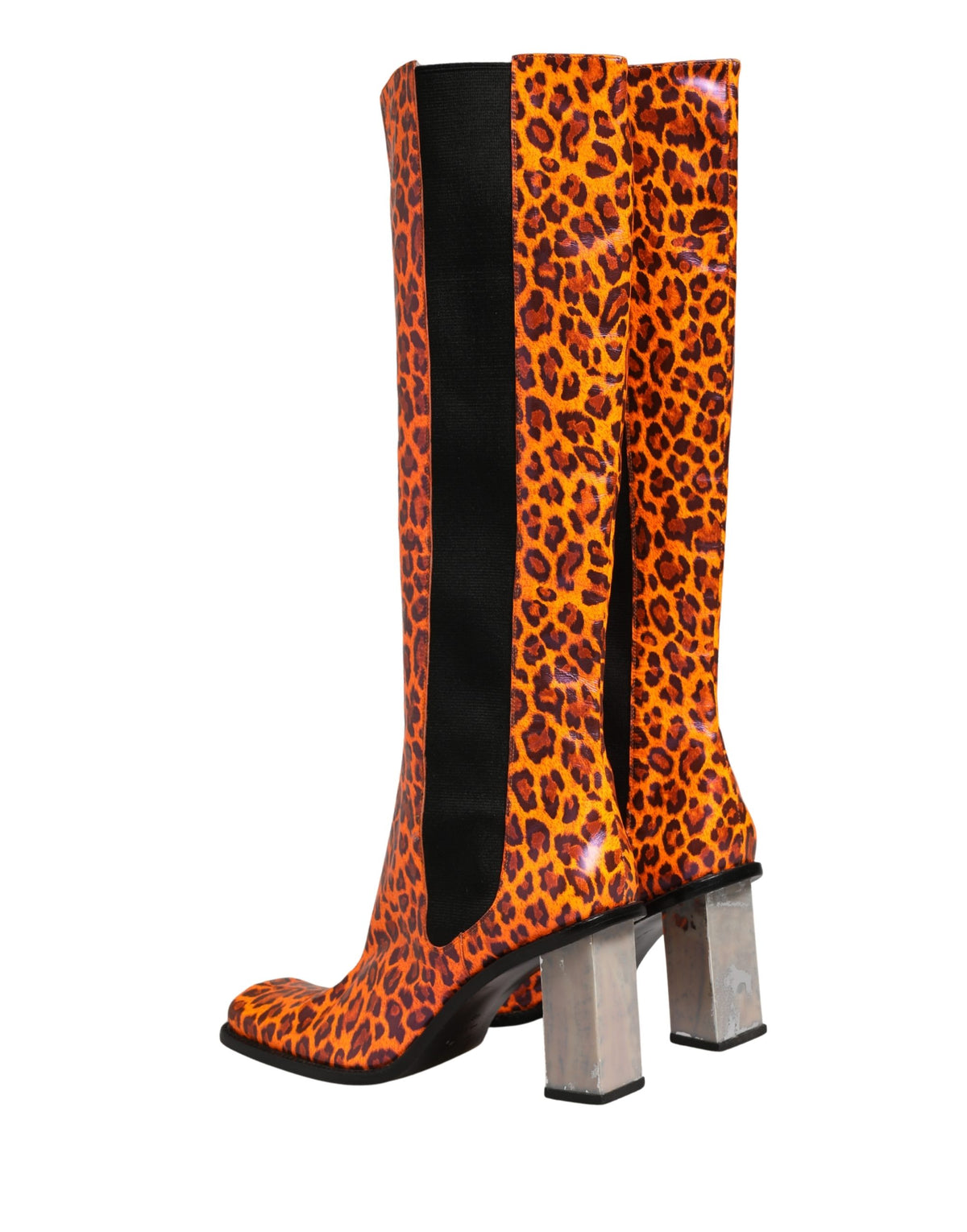 Step into the world of Dolce & Gabbana with these exquisite Brown Leopard Leather Knee High Boots, a testament to Italian craftsmanship and timeless elegance, perfect for the discerning fashion connoisseur.