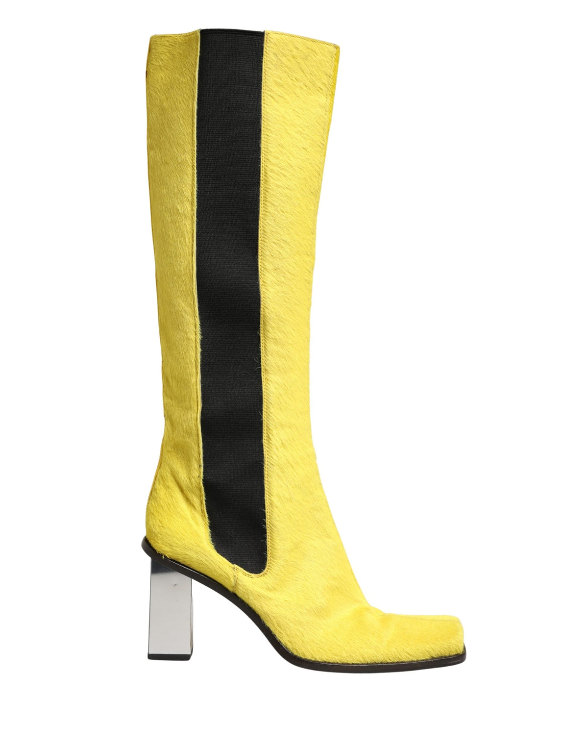 Indulge in the exquisite craftsmanship of Dolce & Gabbana knee-high boots, where luxurious leather meets bold elegance, perfect for the discerning fashion lover.