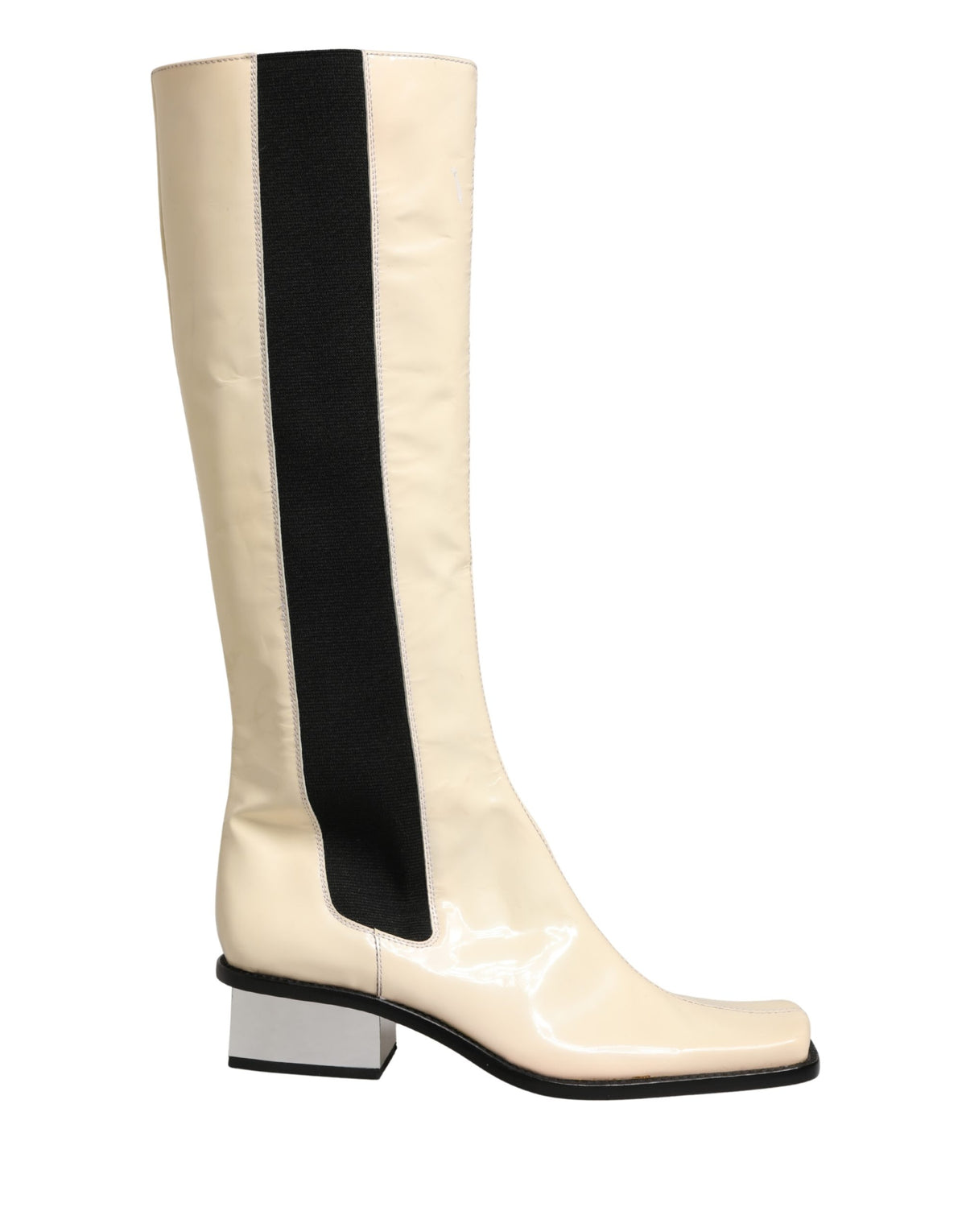 Elevate your style with Dolce & Gabbana's exquisite knee-high boots, a fusion of luxurious leather and artisanal craftsmanship that embodies timeless elegance.