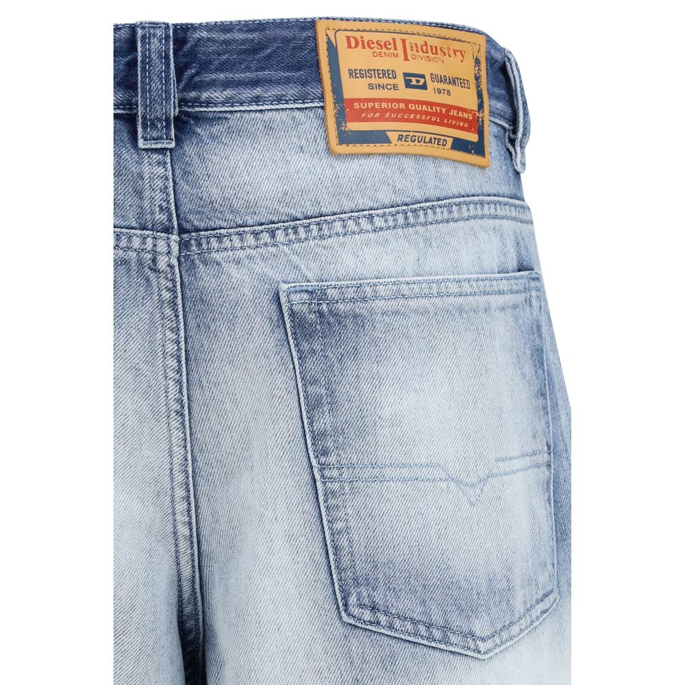 Diesel Blue Cotton Bootcut Jeans - Artisanal Luxury Denim