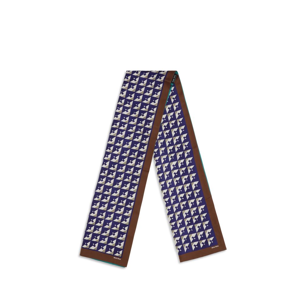 Miu Miu Multicolor Silk Scarf - Timeless Elegance Redefined