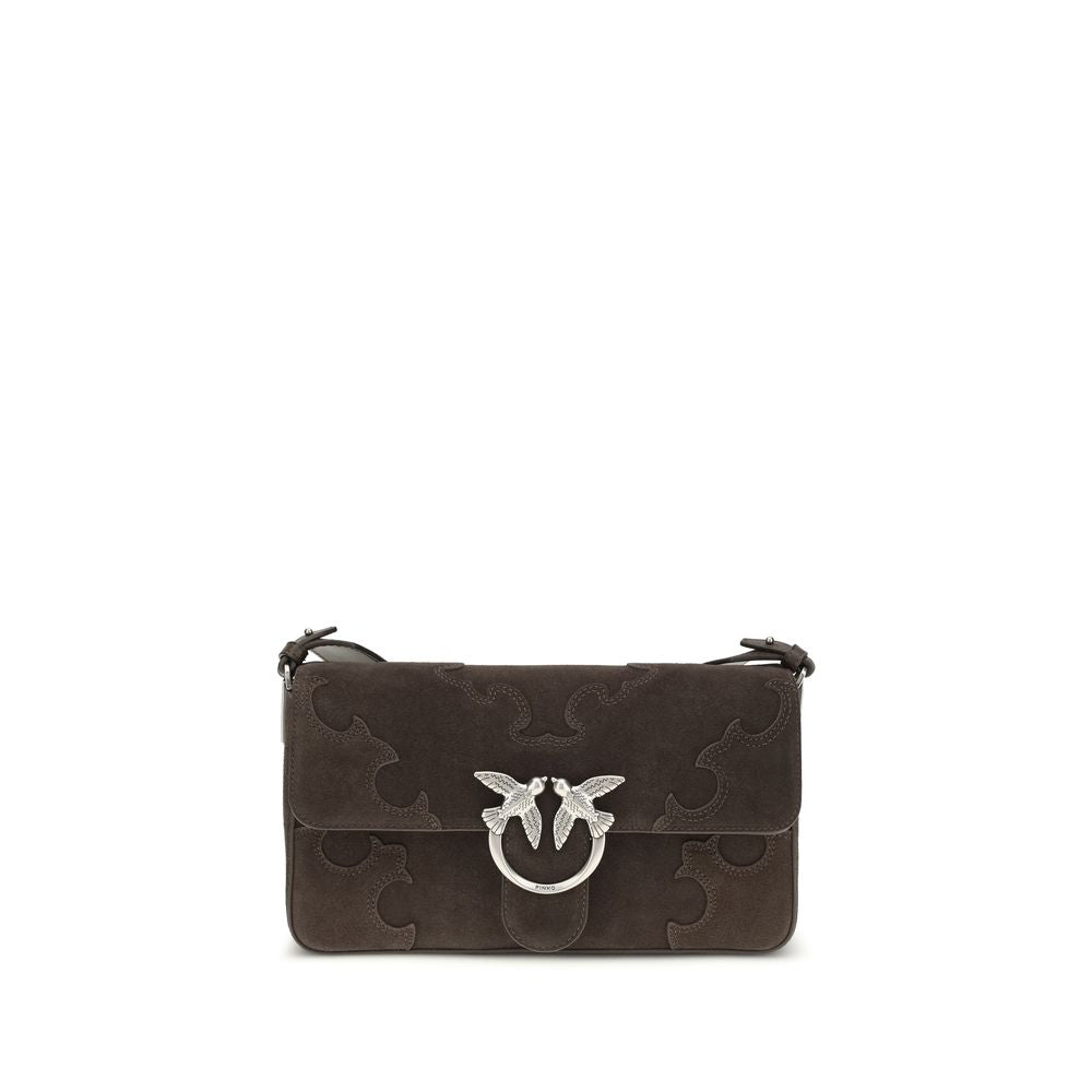 Elevate your elegance with the PINKO Brown Calf Leather Bos Taurus Shoulder Bag, a masterpiece of Italian craftsmanship and timeless design, perfect for every sophisticated occasion.