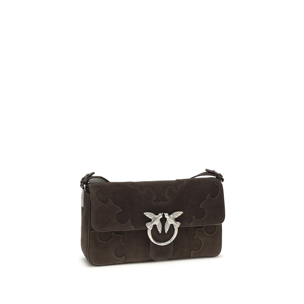 Indulge in the PINKO Brown Calf Leather Bos Taurus Shoulder Bag, a masterpiece of exquisite craftsmanship and timeless elegance, perfect for the discerning individual.
