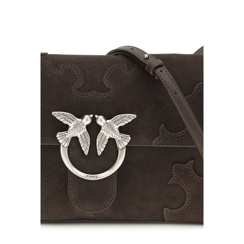 Indulge in the PINKO Brown Calf Leather Bos Taurus Shoulder Bag, a masterpiece of Italian craftsmanship that elevates your style with timeless elegance and luxurious allure.