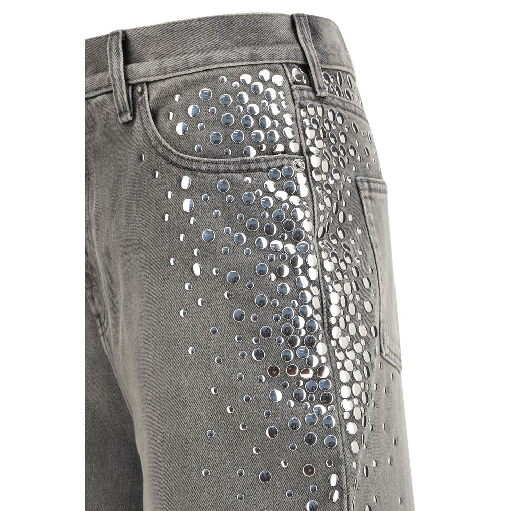 Golden Goose Gray Cotton Jeans – Edgy Luxury for All
