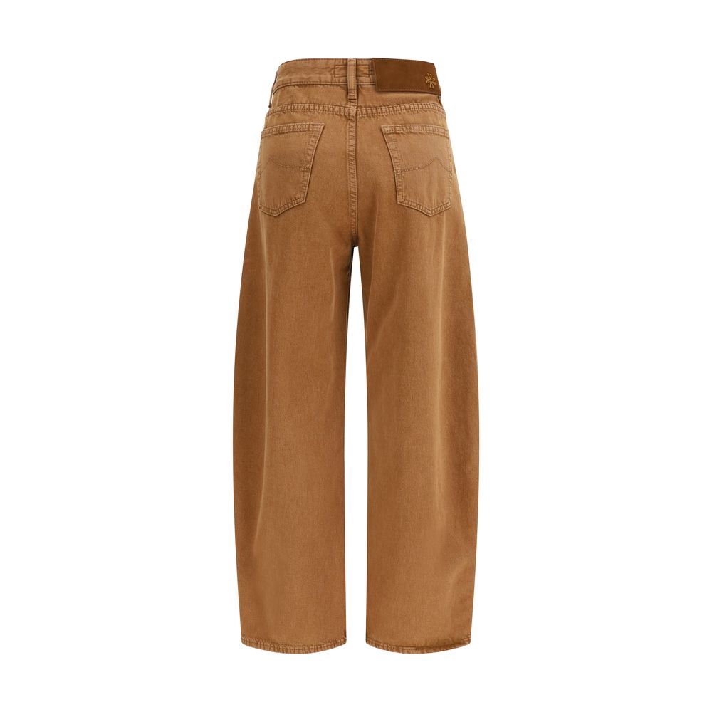 Jacob Cohen Brown Cotton Relaxed Fit Jeans - Timeless Luxury