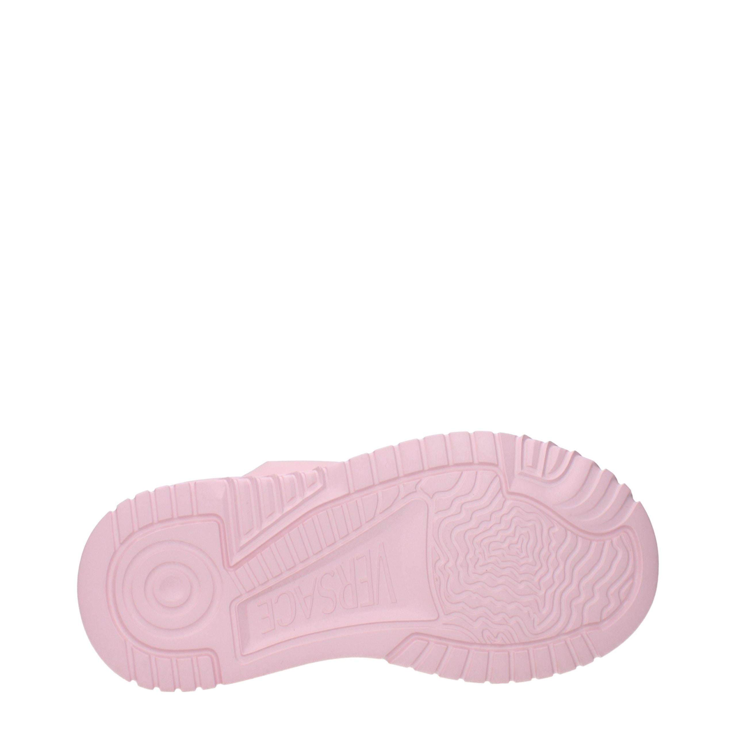 Step into the allure of Versace Pink Leather Chunky Sneakers, where Italian craftsmanship meets contemporary elegance, perfect for those who embody sophistication and confidence.