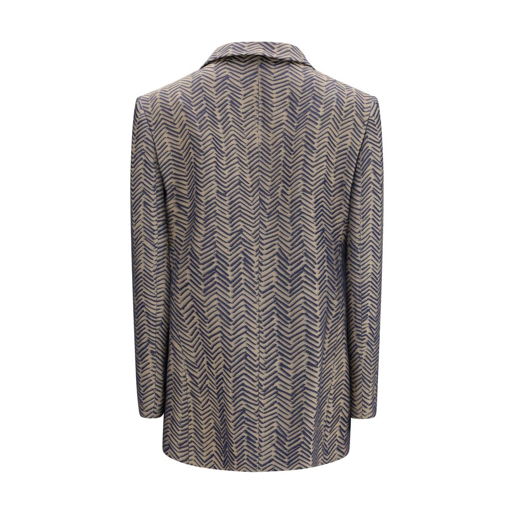 Giorgio Armani Beige Viscose Blazer - Designer Couture Elegance