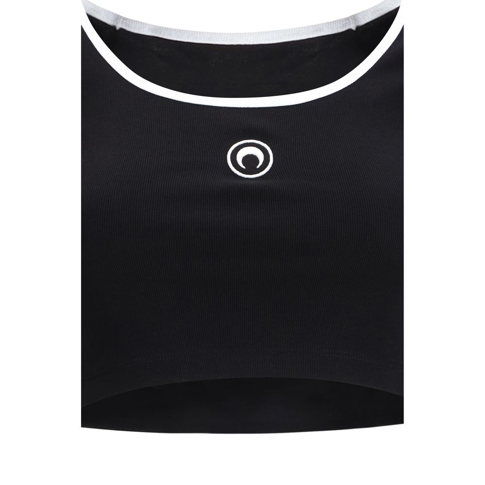 Discover the Marine Serre Black Cotton Sportswear T-Shirt, a luxurious blend of organic cotton and contemporary design, embodying elegance for every occasion.