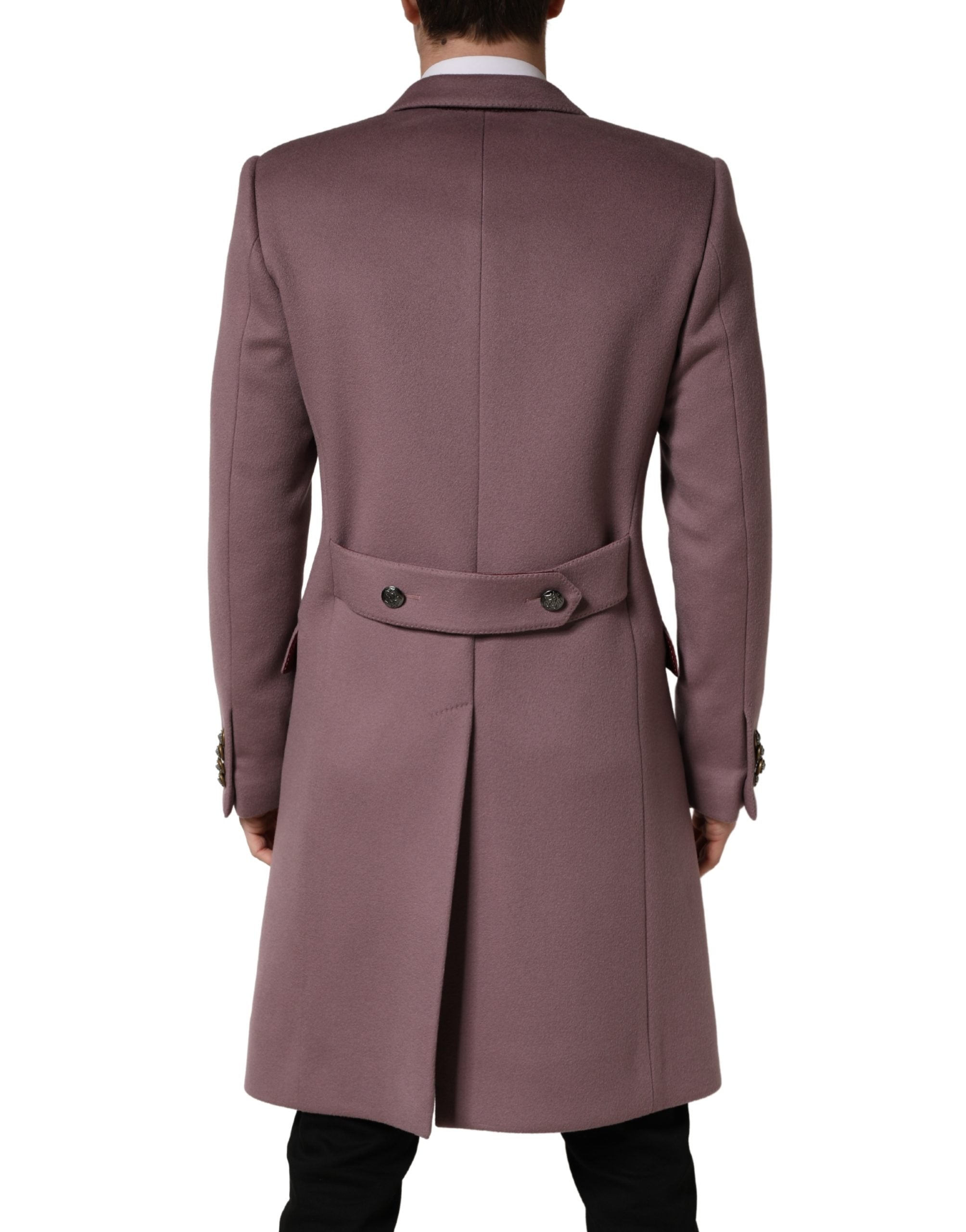 Dolce & Gabbana Brown Double Breasted Men Trench Coat Jacket