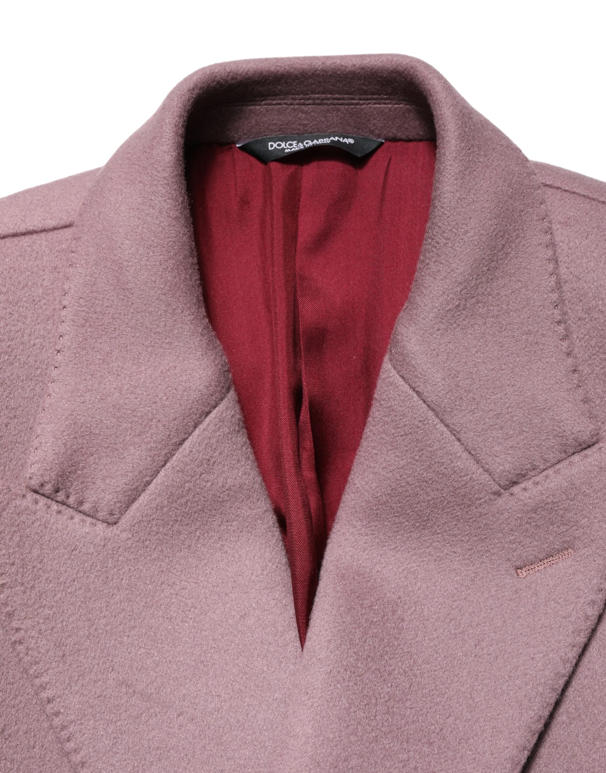 Dolce & Gabbana Brown Double Breasted Men Trench Coat Jacket