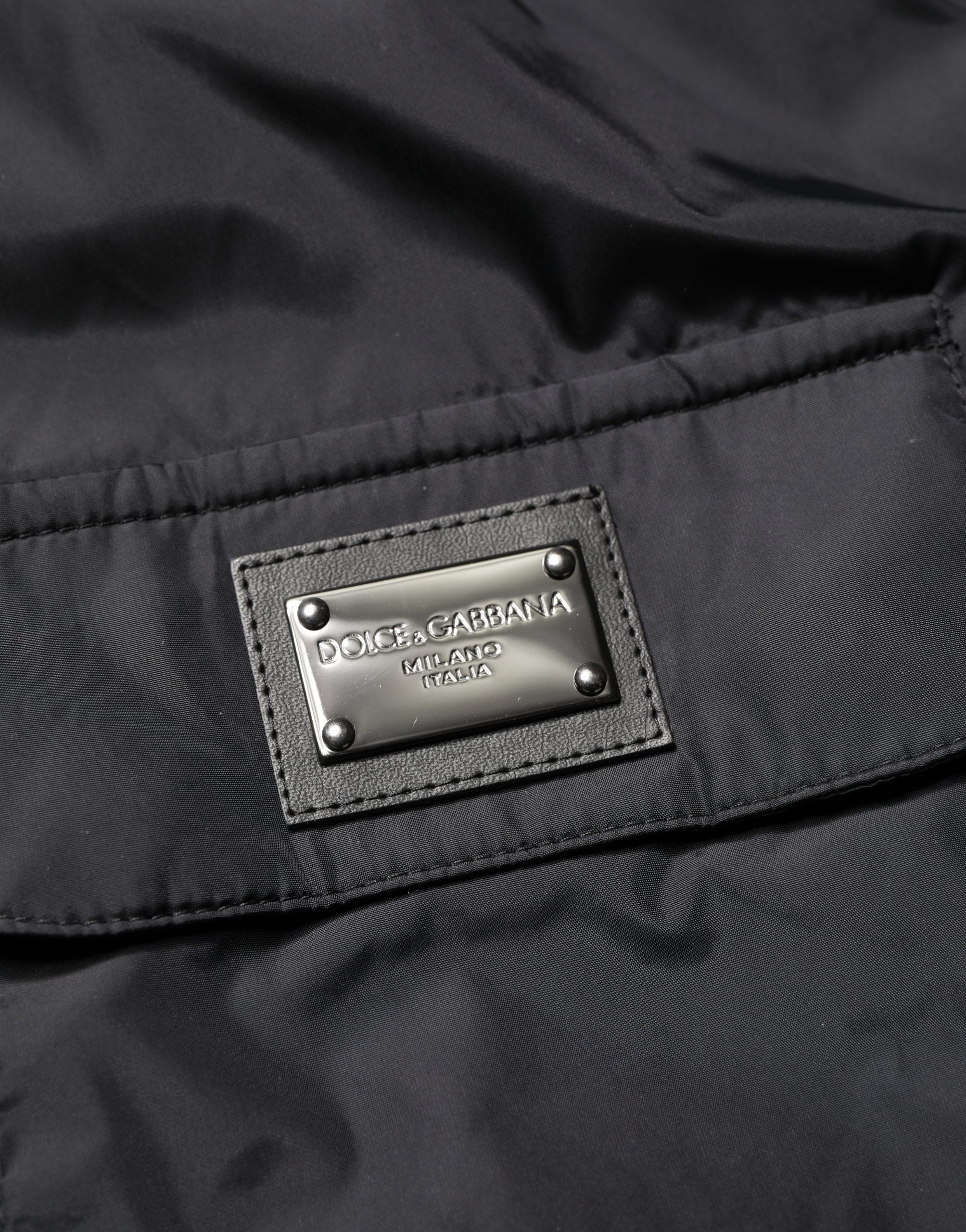 Dolce & Gabbana Black Logo Plaque Long Sleeves Shirt Jacket