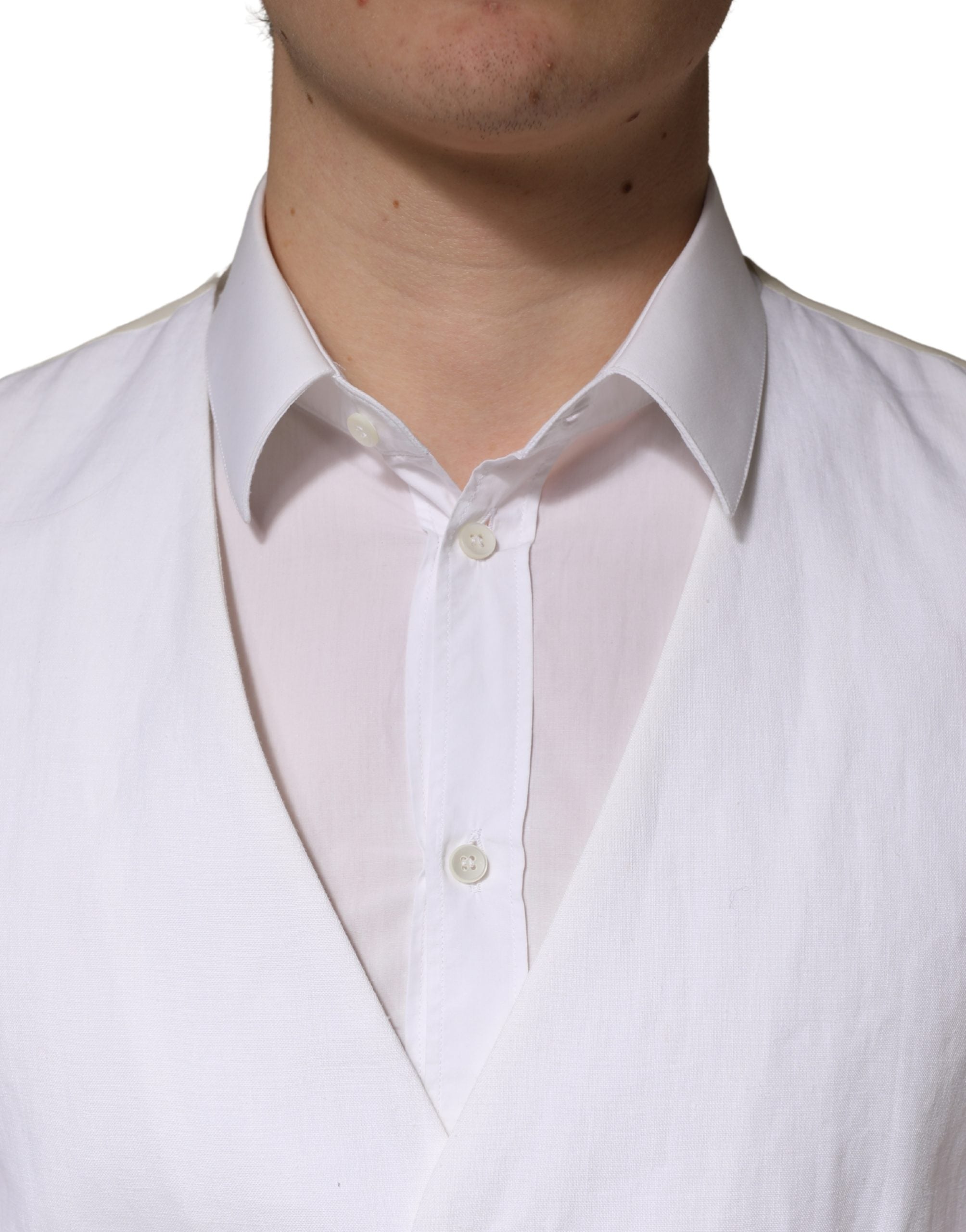 Dolce & Gabbana White SARTORIA Linen 2 Piece Men Formal Suit