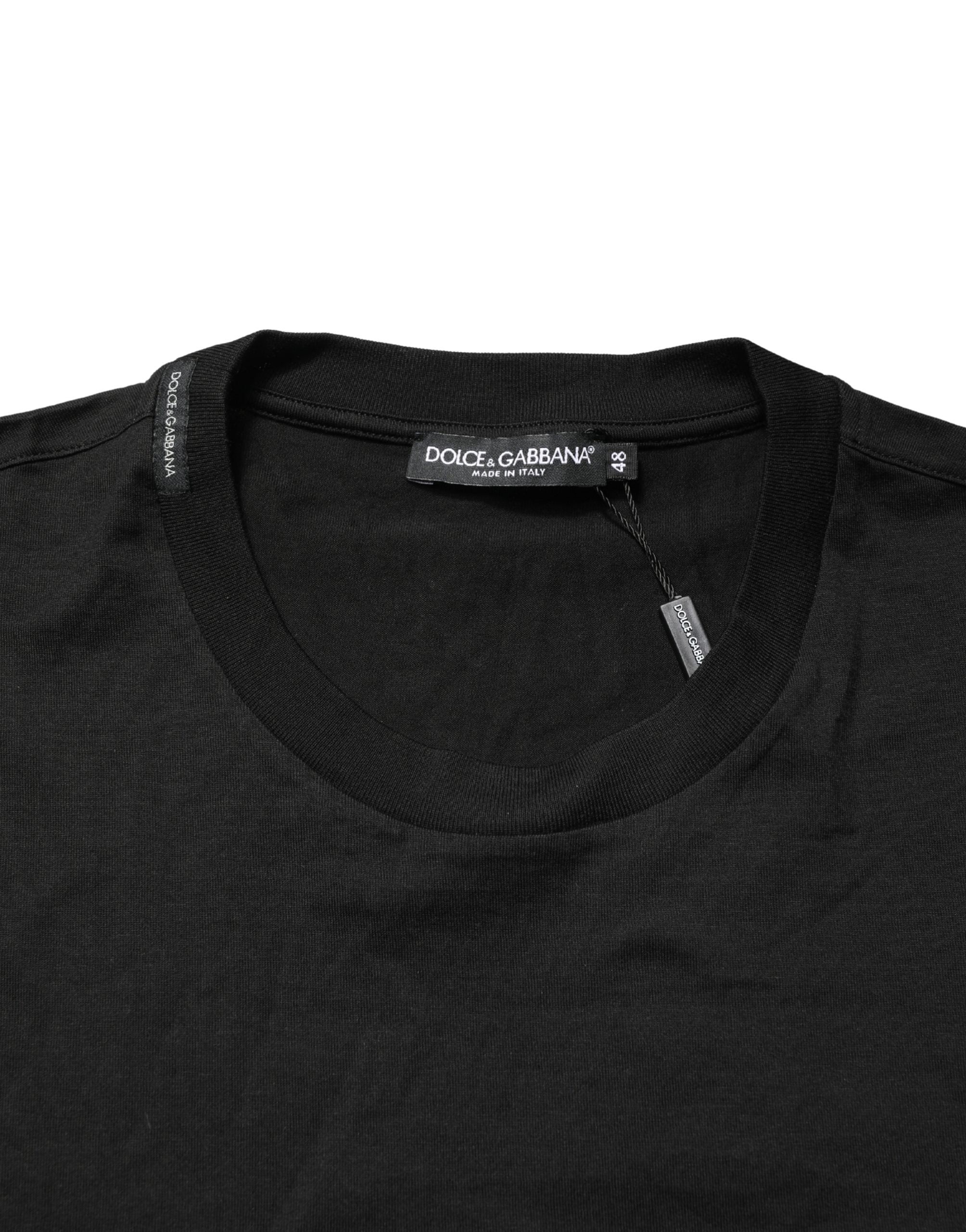 Dolce & Gabbana Black Crew Neck Sleeveless Tank Top Couture