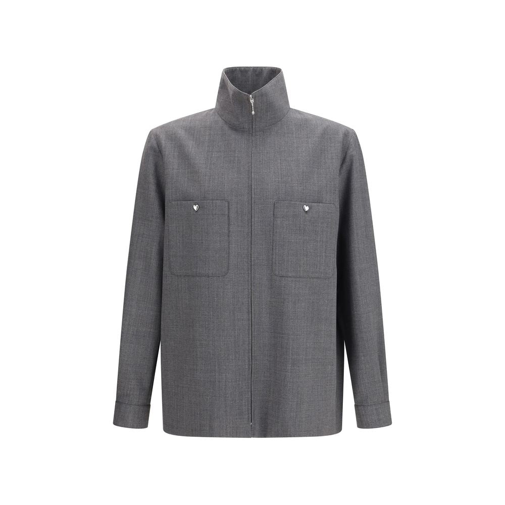 Discover the Valentino Gray Polyester Coat from the SS26 collection, a luxurious blend of wool and polyester that embodies timeless elegance and sophisticated style.
