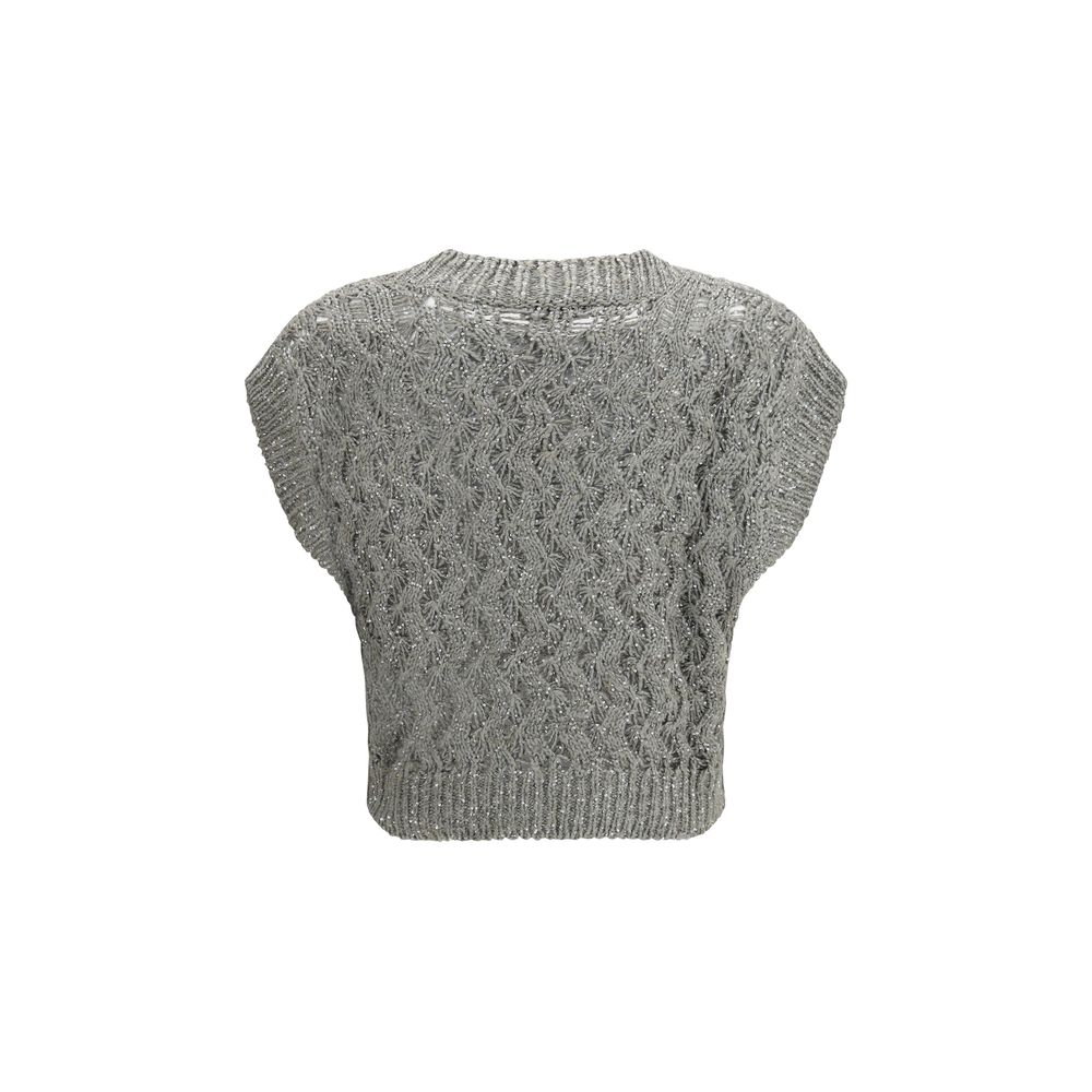Brunello Cucinelli Bicolor Silk Sweatshirt - Luxe Elegance Awaits